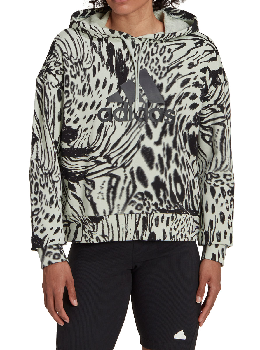 adidas Graphix Hoody - Sporttruien - Light Green - Vrouwen