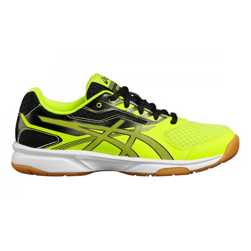Asics Upcourt 2 (GS) indoorschoenen Junior Sportschoenen - Maat 32.5 - Unisex - geel/zwart
