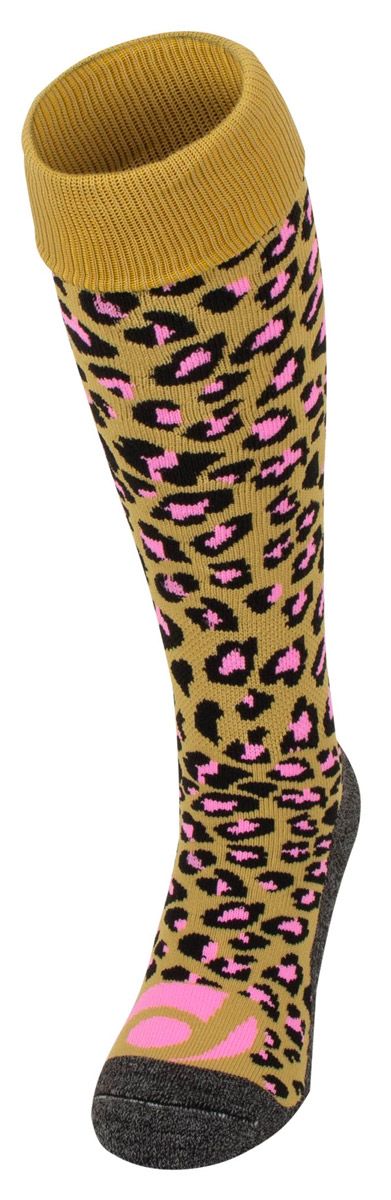 Princess Sokken Leopard Gold - sportsokken - Gold/Black - Unisex